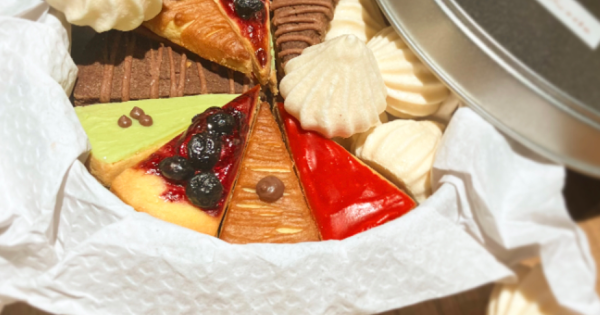 ケーキカットクッキー缶